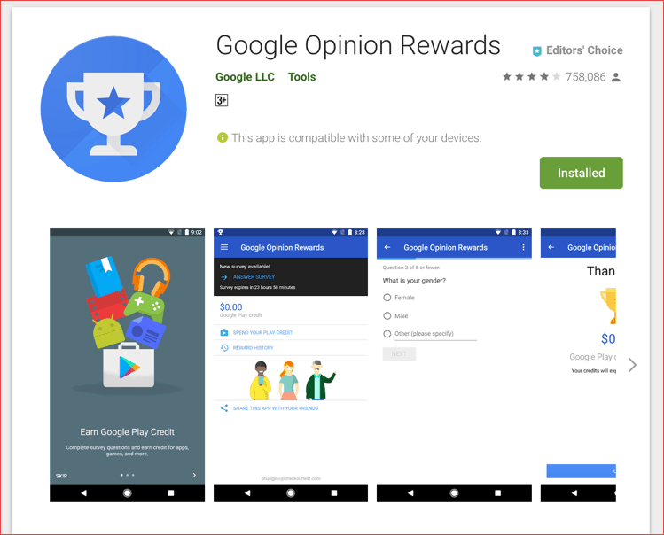 Google-Opinion-Rewards-earning - MatthGOPlayer